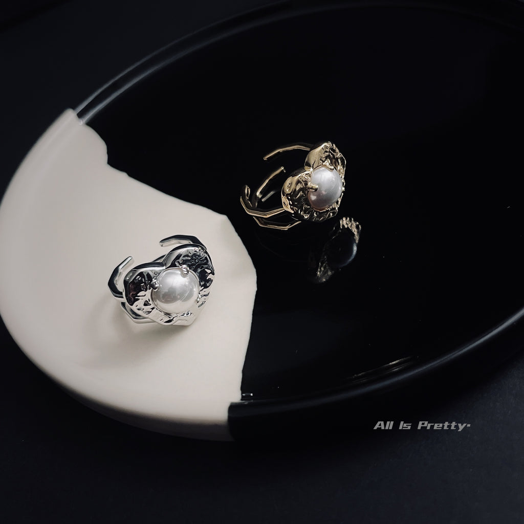 Chunky heart open ring
