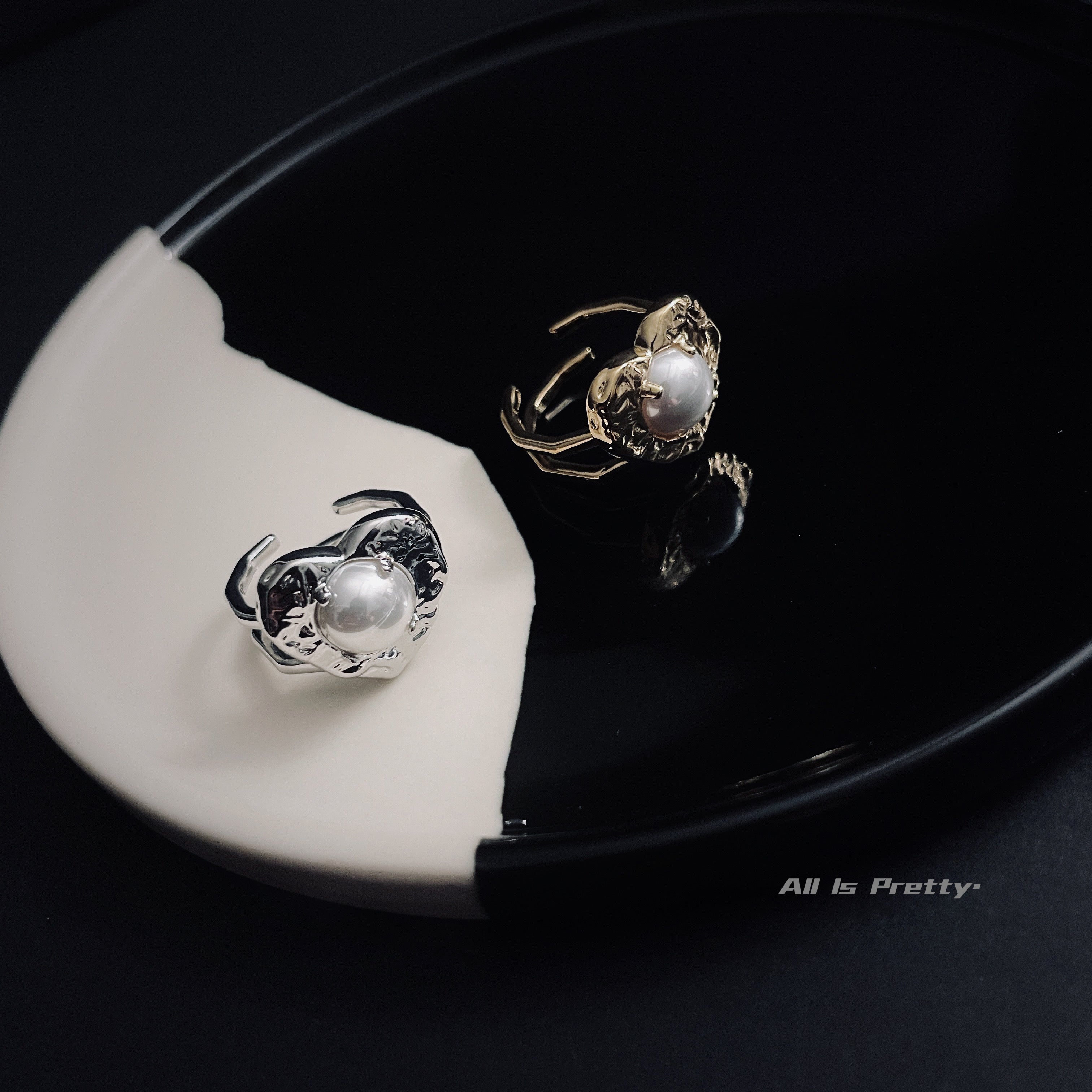 Chunky heart open ring