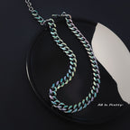 Unisex Holographic Cuban Link Necklace
