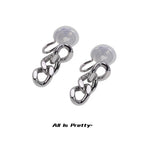 Minimalism chain clip-on earrings