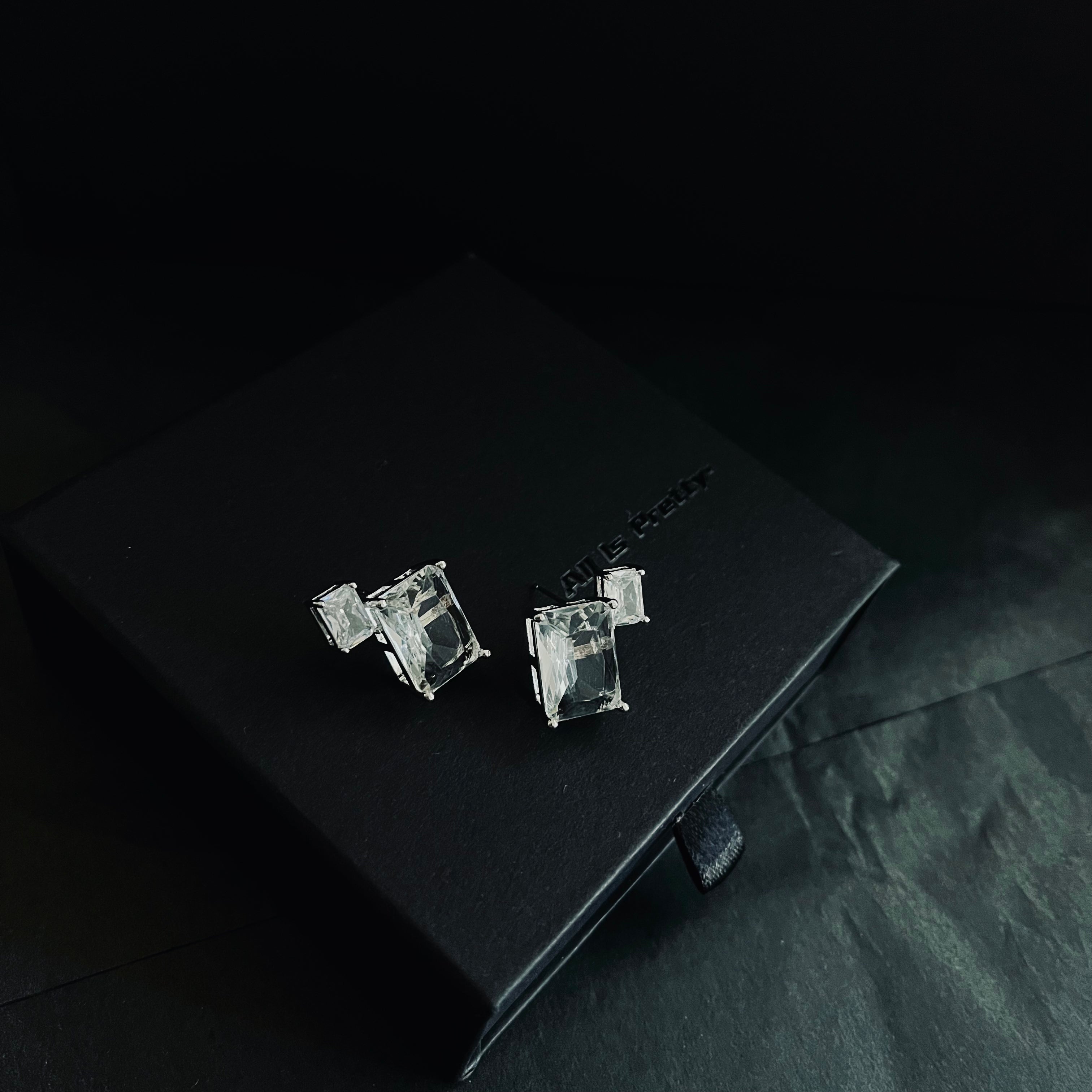 Crystal cube earrings