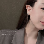 Crystal gold plated studded earrings