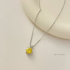Color crystal pendant necklace