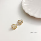 Crystal stars heart studded earrings