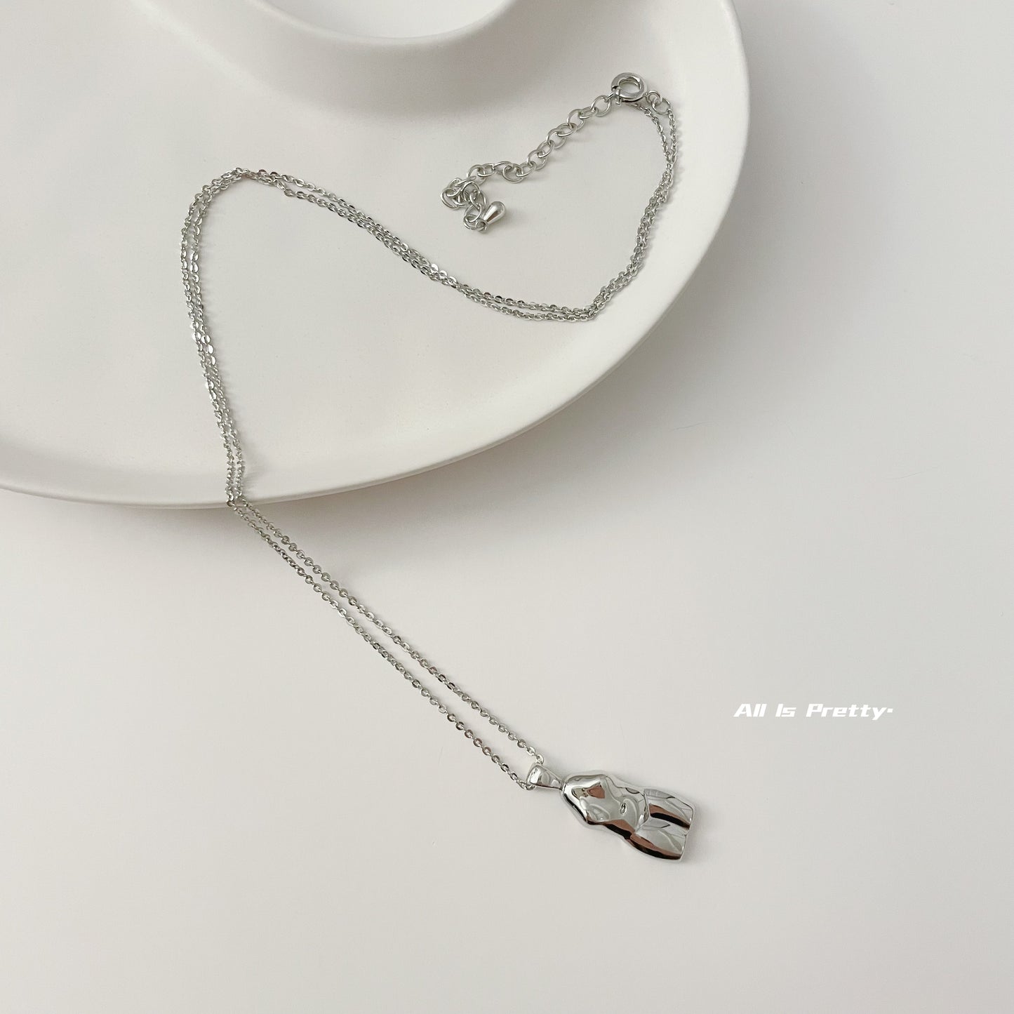 Sculptural Human Figure Pendant Necklace