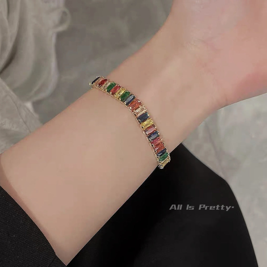 Colored Gem Bracelet