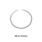 Glamour Tennis Crystal Gold-Plated Necklace