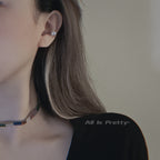 Color gem choker necklace
