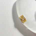 Gold plated layered ring