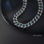 Unisex Holographic Cuban Link Necklace