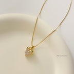 18k Gold-Plated Heart Pendant Necklace
