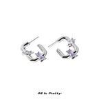 Geometric shapes hoop earrings