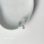 Pearl silver bean band ring