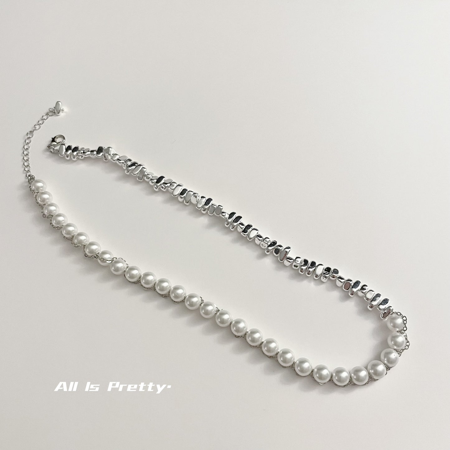 Pearls & gold-vermeil necklace