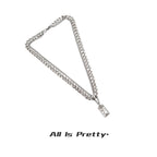 Double layered King pendant necklace