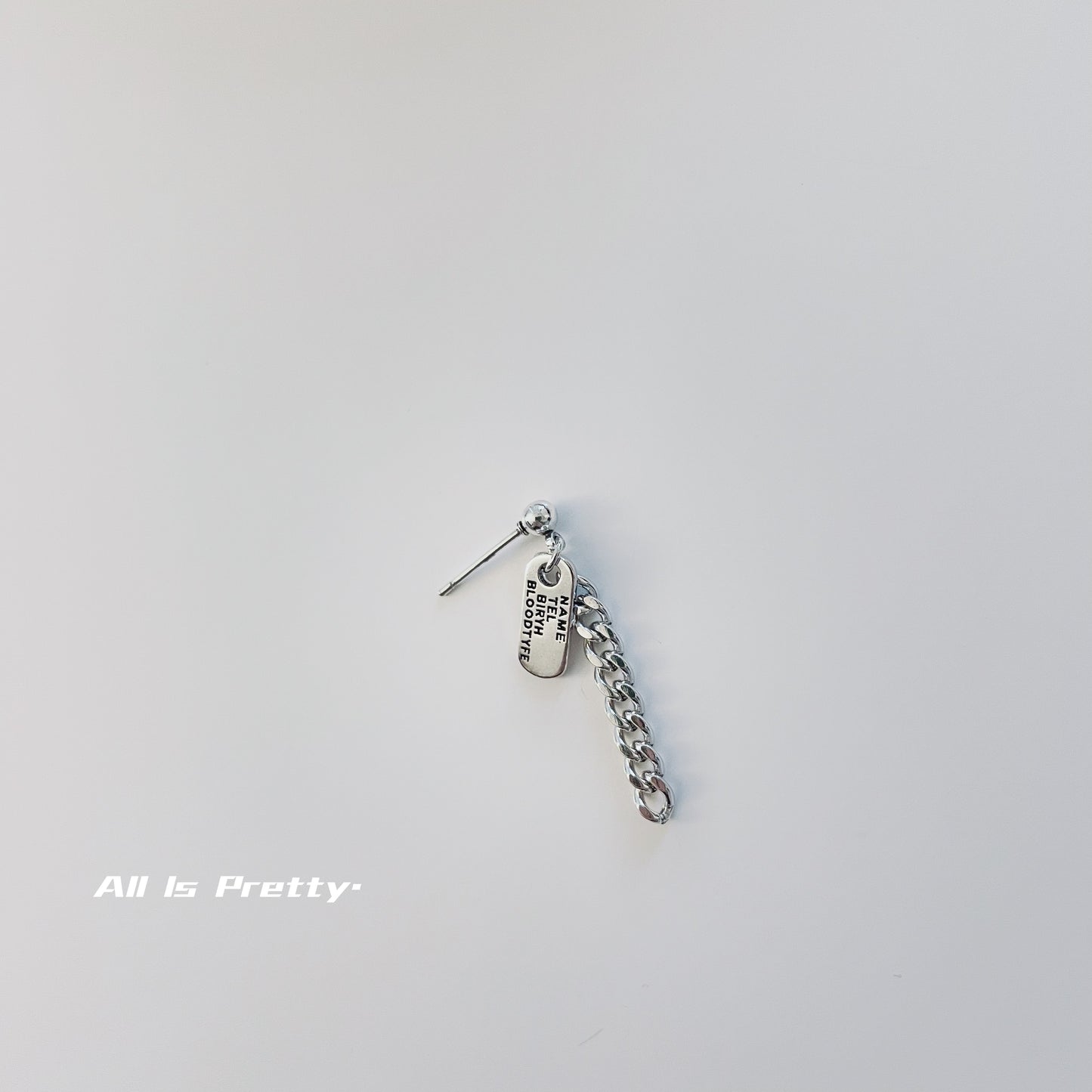 Unisex minimalist chain earrings
