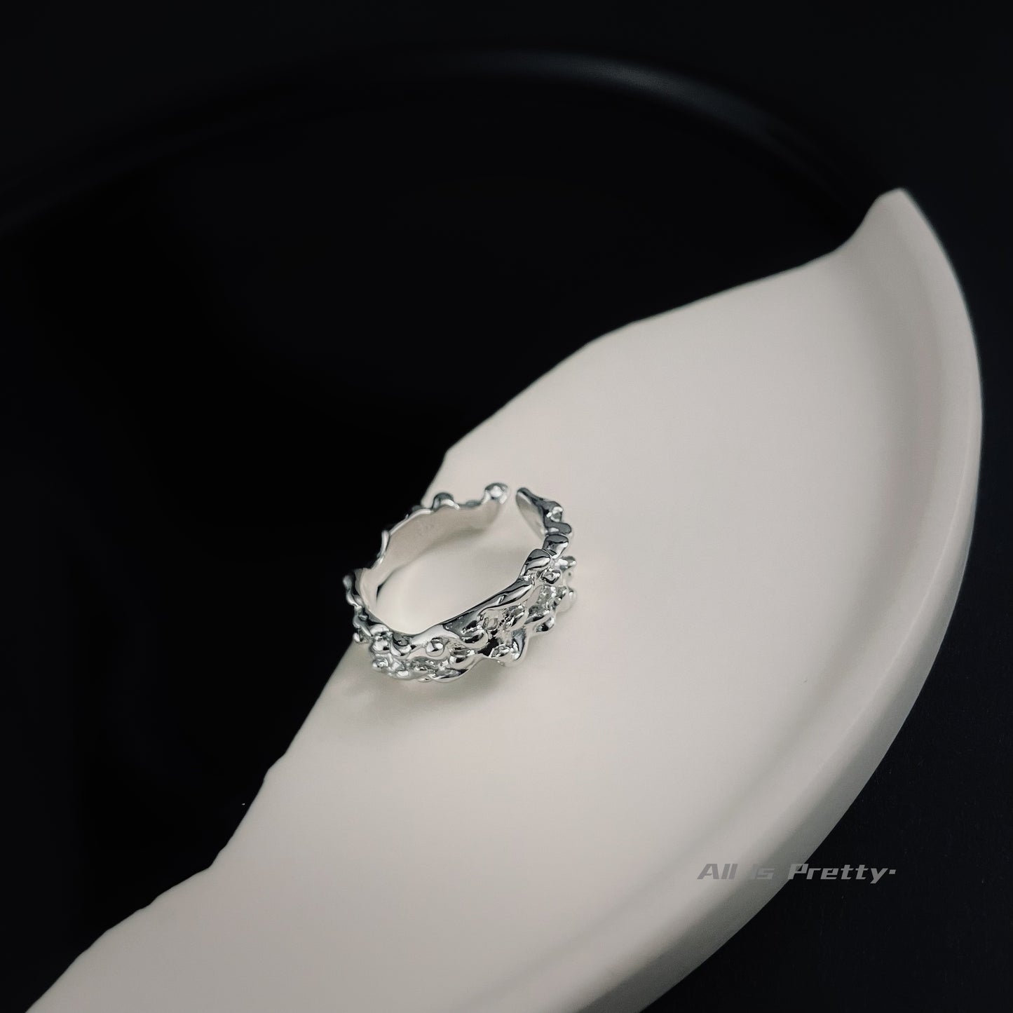 lava shape open ring