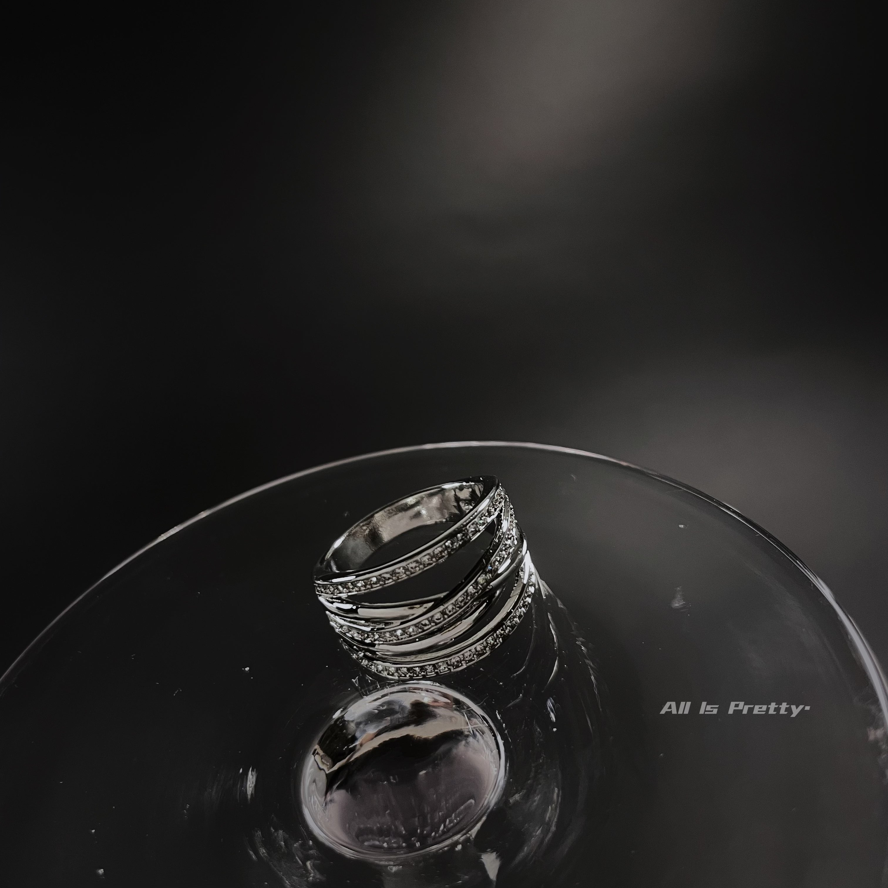 Layered crystal ring