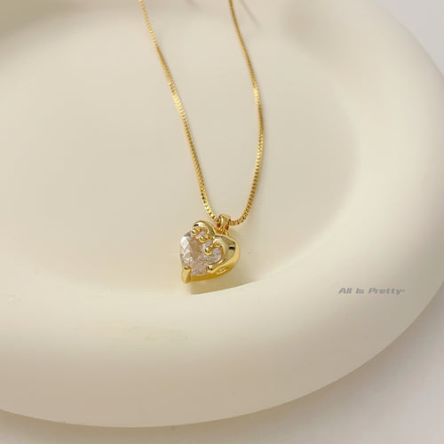 18k Gold-Plated Heart Pendant Necklace