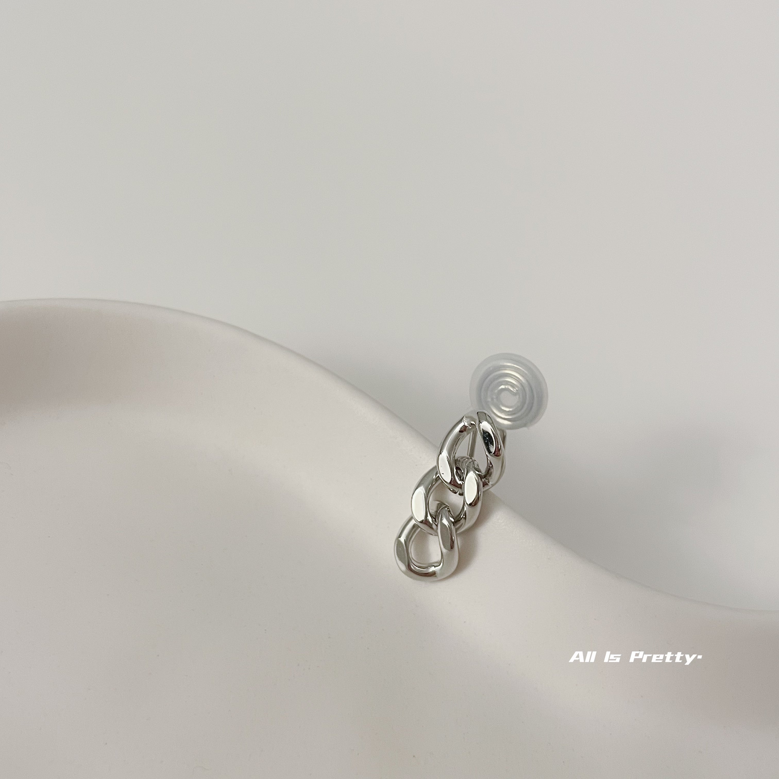 Minimalism chain clip-on earrings