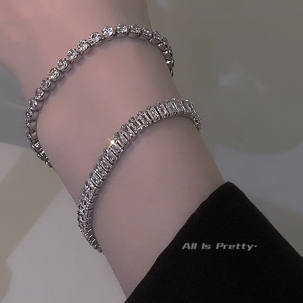 Crystal tennis bracelet