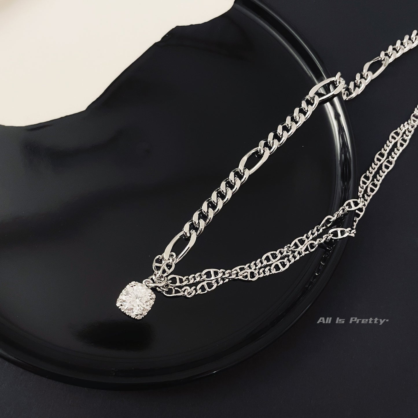 Multi layer chain necklace