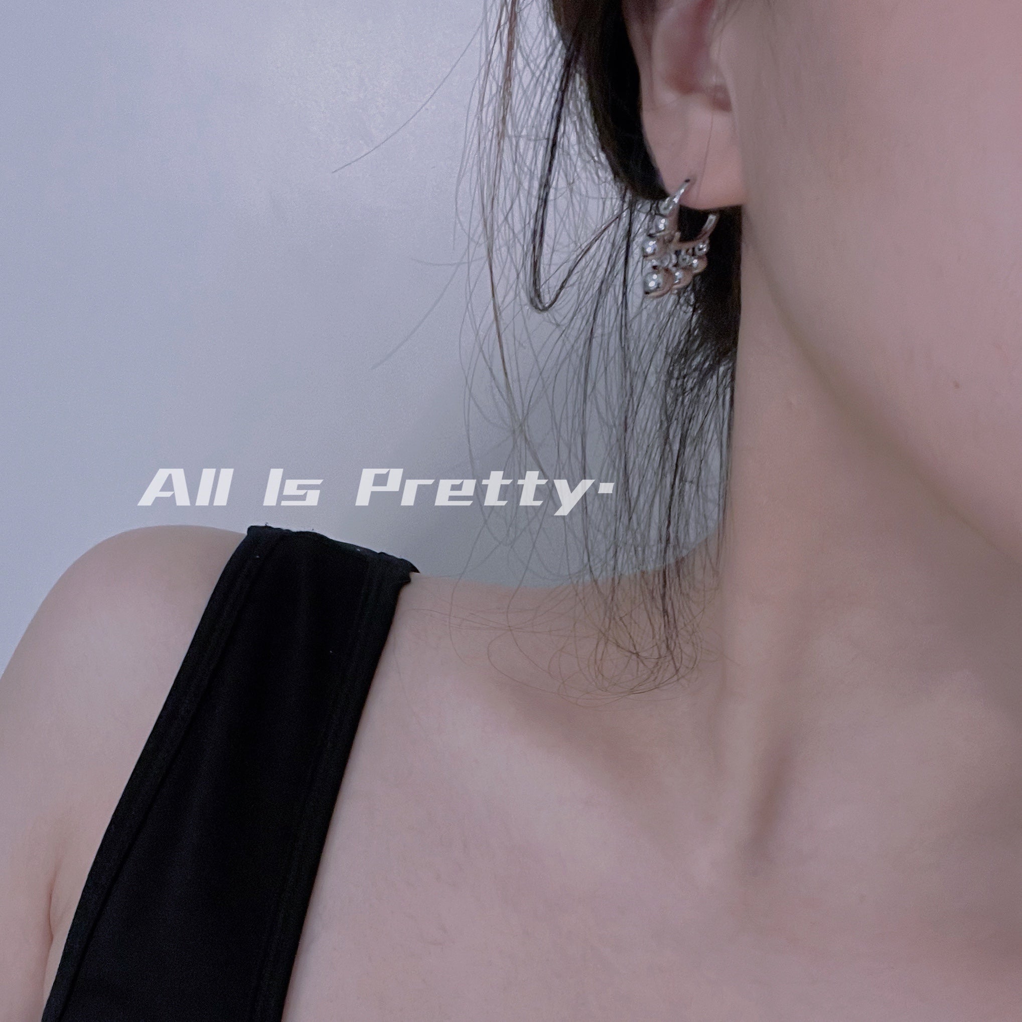 Mini bead hoop earrings