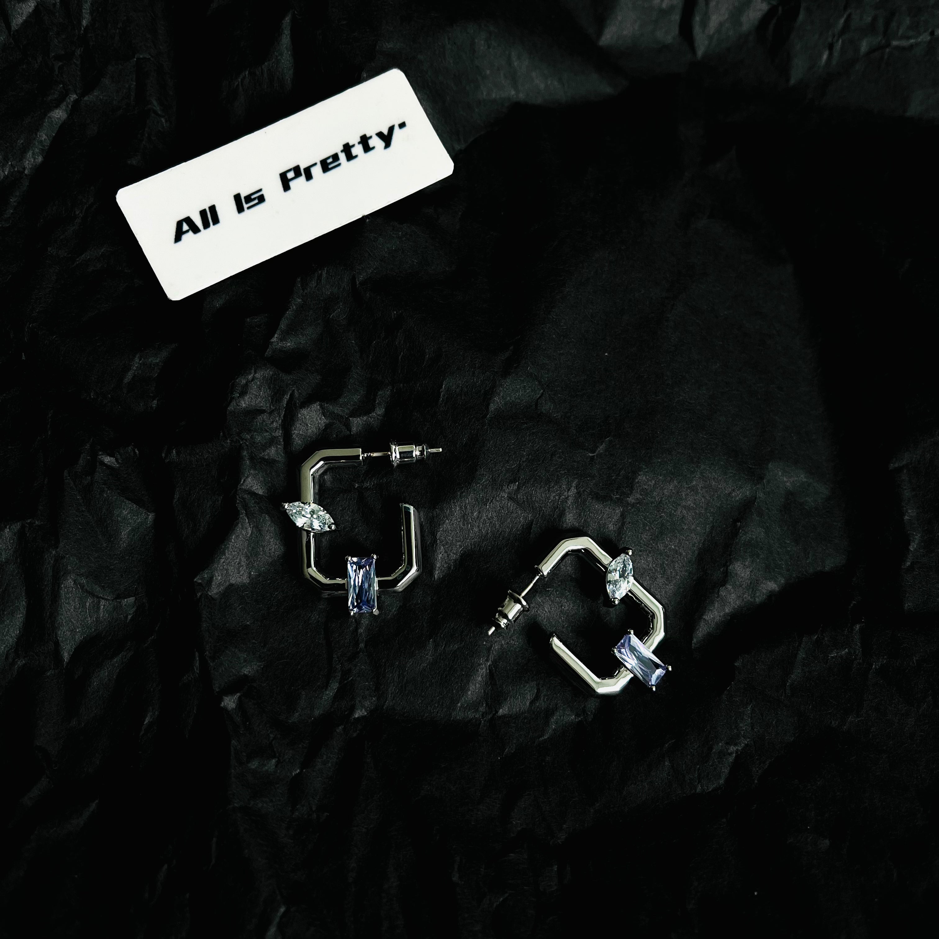 Geometric shapes hoop earrings